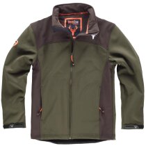 Chaqueta técnica verde caza con elastano unisex