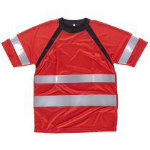 Camiseta fluor rojo negro