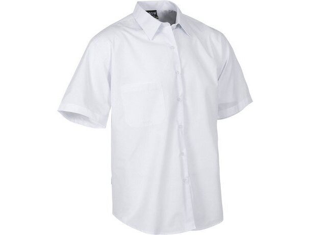 Camisa de manga corta con bolsillo blanca original