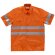 Camisa de alta visibilidad de manga corta naranja a.v.