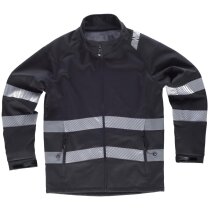 Chaqueta Workshell fluorescente con cintas reflectantes