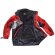 Parka sport rojo gris negro