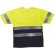 Camiseta en dos colores con bandas reflectantes amarillo a.v. marino personalizada