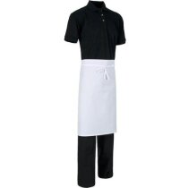 delantal de estilo francés sin bolsillos para hostelería personalizado blanco