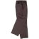 Pantalón de algodón liso recto marrón