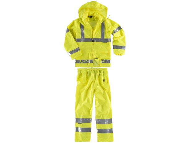 Impermeable fluor naranja