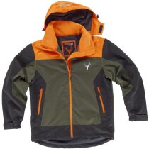 Chaqueta sport verde caza naranja a.v. negro personalizado