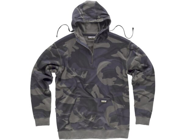 Sudadera sport camuflaje gris negro