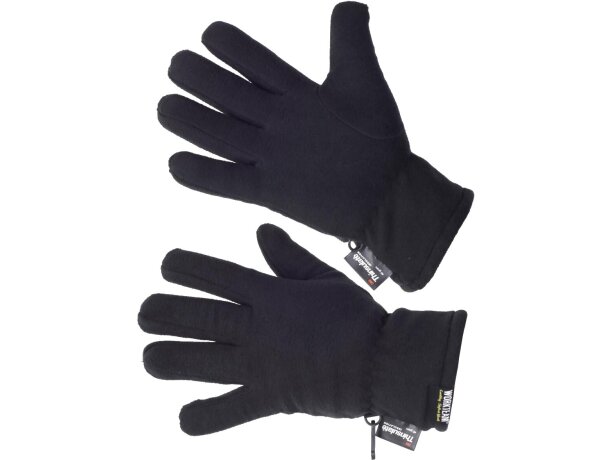 Guantes polares negros Marondry doble capa unisex