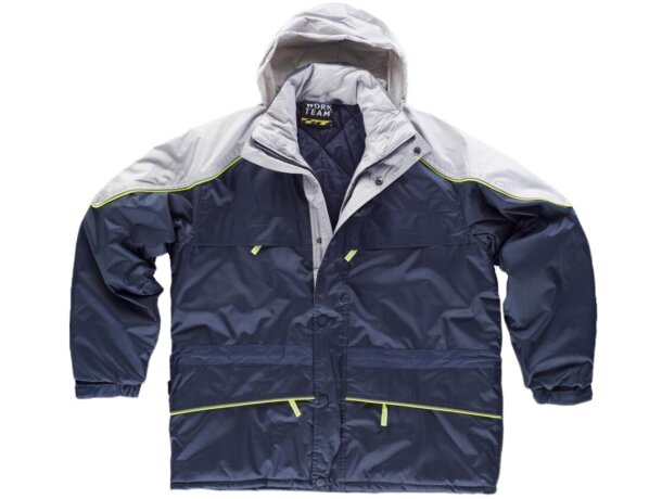 Parka future marino gris claro