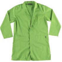 Bata&nbsp;laboral unisex con cuello solapa y cierre de corchetes