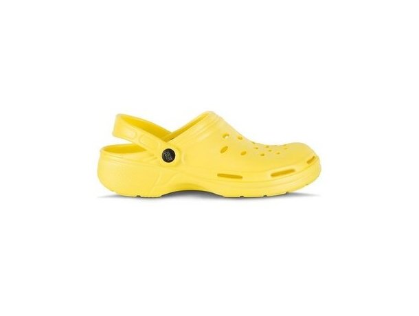 Zueco ultraligero y cómodo personalizado amarillo Zueco ultraligero y cómodo personalizado amarillo