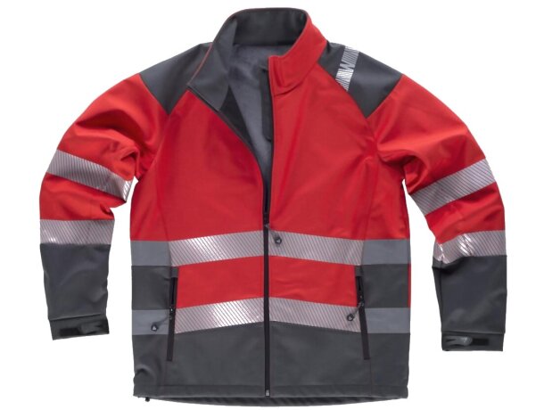 Workshell fluor rojo gris oscuro