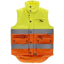 Chaleco acolchado alta visibilidad bicolor