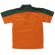 Polo fluor verde naranja av con logo