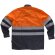 Camisa bicolor de alta visibilidad de manga larga marino naranja a.v. barata