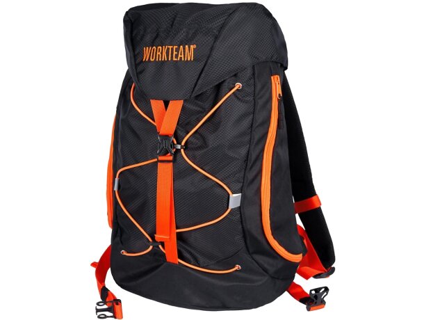 Mochila protección negro naranja a.v.