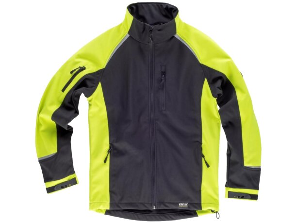 Workshell sport negro rojo a.v. con logo