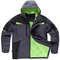 Parka future gris oscuro negro verde lima personalizado