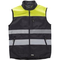 Chaleco workshell combinado con alta visibilidad