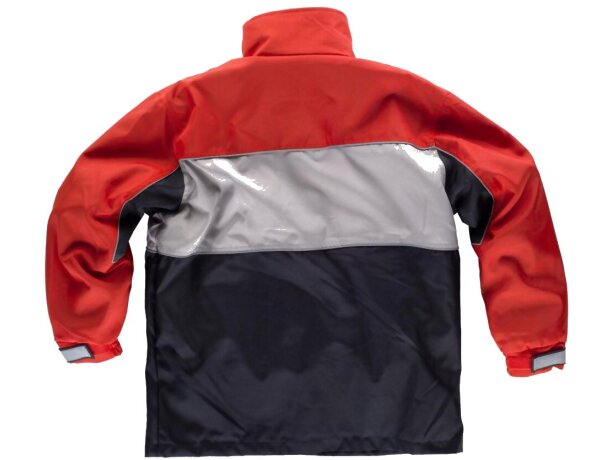 Parka sport rojo gris negro