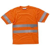 Camiseta con bandas reflectantes de manga corta personalizada amarilla Camiseta con bandas reflectantes de manga corta personalizada amarilla