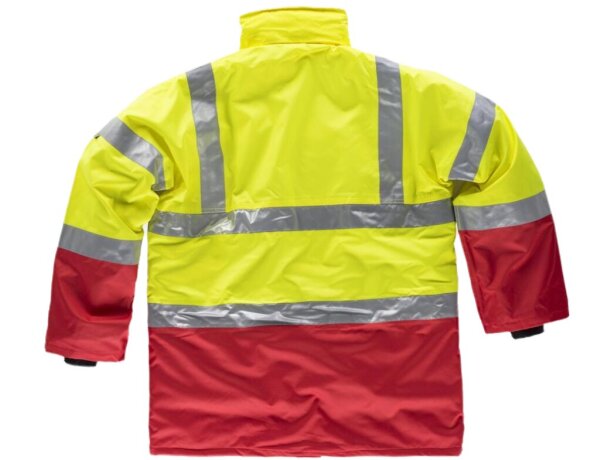 Parka fluor rojo amarillo a.v.