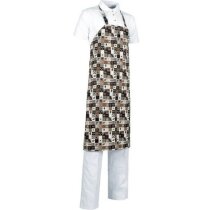 delantal para cafetería con estampado en algodón delantal para cafetería con estampado en algodón