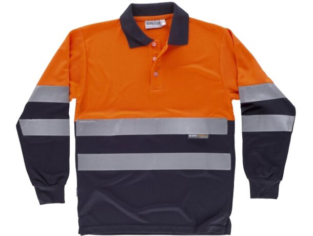 Polo fluor naranja a.v. marino