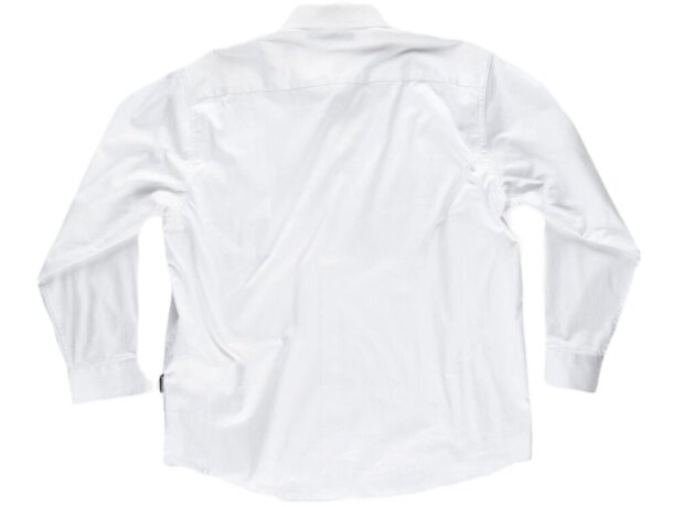 Camisa laboral de manga larga con bolsillos blanco