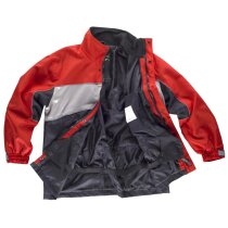 Parka sport rojo gris negro personalizado