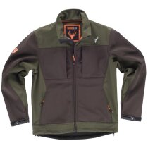 Workshell sport marron/verde caza