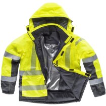 Parka fluor amarillo a.v. gris oscuro personalizada