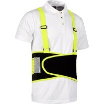 Faja de protección lumbar con tirantes personalizada amarilla Faja de protección lumbar con tirantes personalizada amarilla