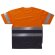 Camiseta en dos colores con bandas reflectantes naranja a.v. marino barato