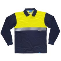 Polo básicos blanco amarillo a.v. personalizado Polo básicos blanco amarillo a.v. personalizado