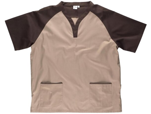 Casaca servicios blanco naranja