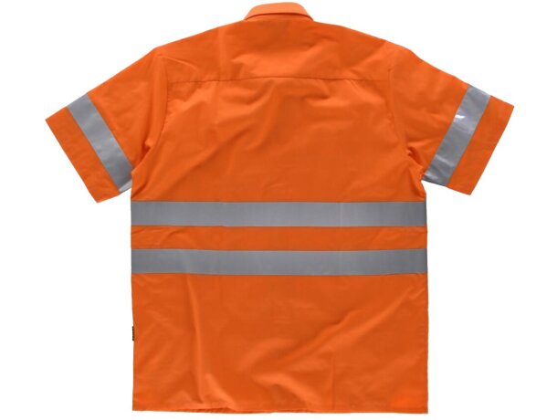 Camisa de alta visibilidad de manga corta naranja a.v.