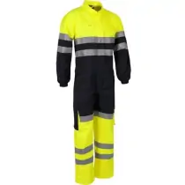 Buzo de alta visibilidad personalizado Fluor con bandas reflectantes