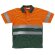 Polo fluor naranja av verde oscuro