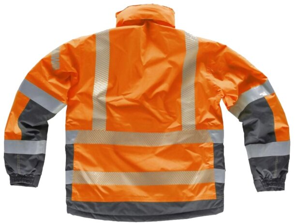 Parka fluor naranja a.v. gris oscuro