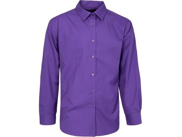 Camisa de manga larga con bolsillo personalizada lila