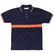 Polo piqué fluor marino naranja alta visibilidad