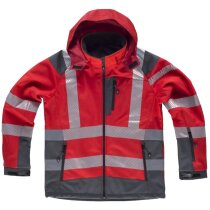 Chaqueta Workshell roja reflectante alta visibilidad