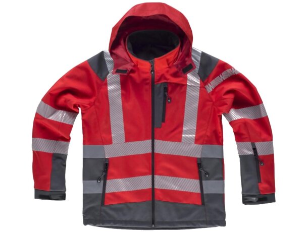 Workshell fluor rojo gris oscuro