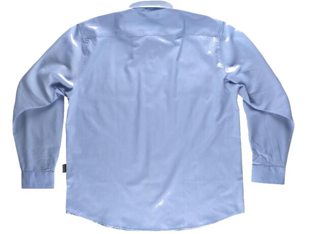 Camisa laboral de manga larga de algodón celeste