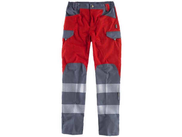 Pantalon fluor rojo gris oscuro