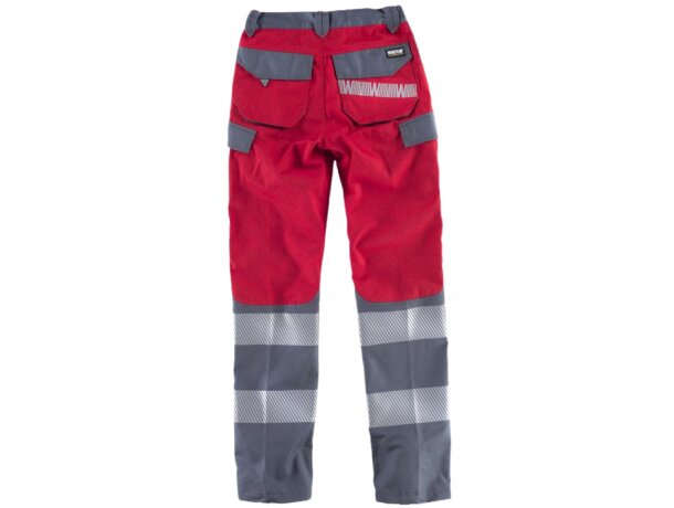 Pantalon fluor rojo gris oscuro