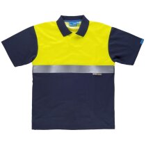 Polo básicos blanco amarillo a.v. personalizada Polo básicos blanco amarillo a.v. personalizada
