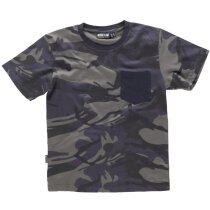 Camiseta camuflaje gris negro algodón 180 g/m²